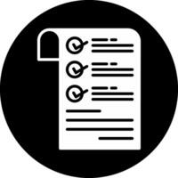Checklist Circle Inverted Icon vector