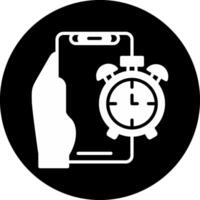 Alarm Circle Inverted Icon vector