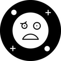 Confused Circle Inverted Icon vector