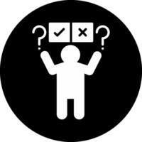 Confusion Circle Inverted Icon vector