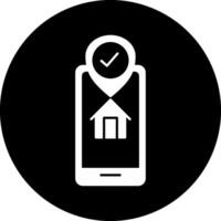 Gps Tracker Circle Inverted Icon vector