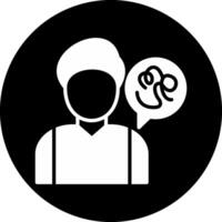 Schizophrenia Circle Inverted Icon vector