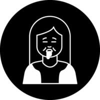 Drolling Circle Inverted Icon vector