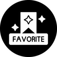 Favorite Circle Inverted Icon vector