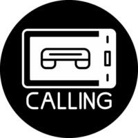 Calling Circle Inverted Icon vector