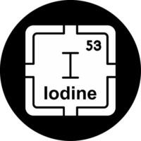 Iodine Circle Inverted Icon vector