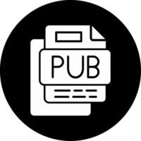 PUB File Circle Inverted Icon vector
