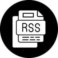 Rss File Circle Inverted Icon vector