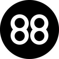 Eighty eight Circle Inverted Icon vector