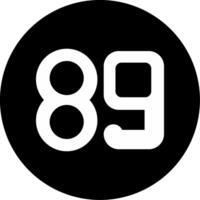 Eighty nine Circle Inverted Icon vector