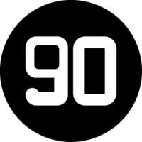 Ninety Circle Inverted Icon vector