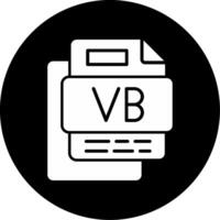 VB File Circle Inverted Icon vector