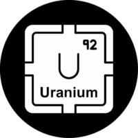 Uranium Circle Inverted Icon vector