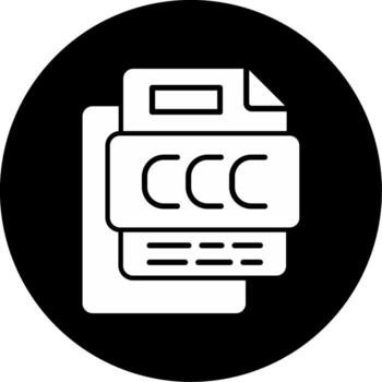 CCC File Circle Inverted Icon vector