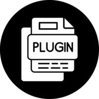 Plugin File Circle Inverted Icon vector