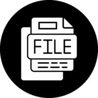 File Circle Inverted Icon vector