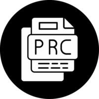 Prc File Circle Inverted Icon vector