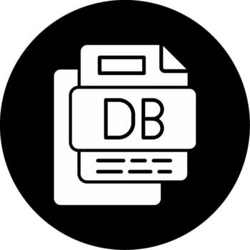Db File Circle Inverted Icon Circle Inverted Icon vector