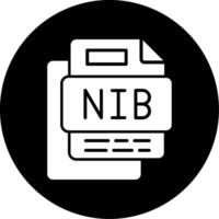 Nib File Circle Inverted Icon vector