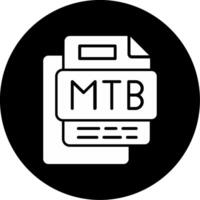 Mtb File Circle Inverted Icon vector