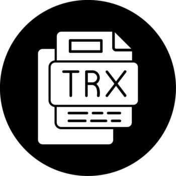 TRX File Circle Inverted Icon vector