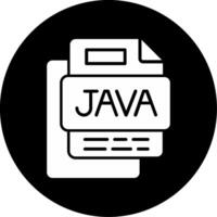 Java File Circle Inverted Icon vector