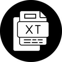 Xt File Circle Inverted Icon vector