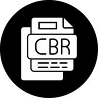 Cbr File Circle Inverted Icon vector