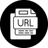 Url File Circle Inverted Icon vector