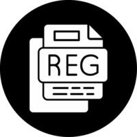 REG Fiile Circle Inverted Icon vector