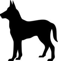 Australian Kelpie, Minimalist and Simple Silhouette - illustration vector