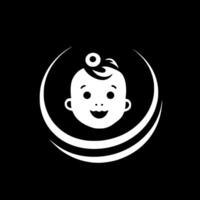 Baby, Black and White illustration vector