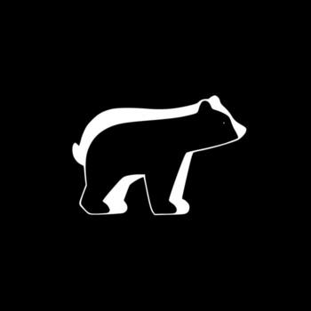 Bear, Black and White illustration vector