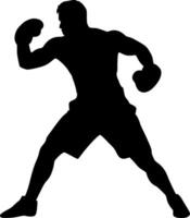 Boxing, Minimalist and Simple Silhouette - illustration vector