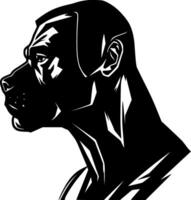 Boxer, Minimalist and Simple Silhouette - illustration vector