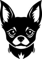 Chihuahua - Black and White Isolated Icon - illustration vector