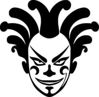 Clown, Minimalist and Simple Silhouette - illustration vector