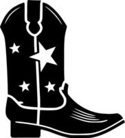 Cowboy Boot, Minimalist and Simple Silhouette - illustration vector