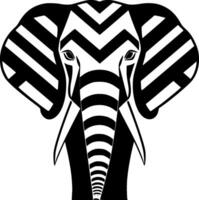 Elephant, Minimalist and Simple Silhouette - illustration vector