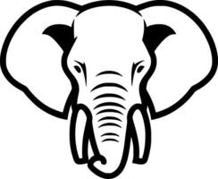 Elephant, Minimalist and Simple Silhouette - illustration vector