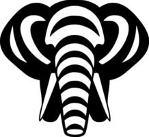 Elephant - Black and White Isolated Icon - illustration vector