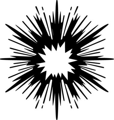 Explosion, Minimalist and Simple Silhouette - illustration