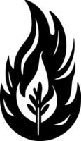 Fire, Minimalist and Simple Silhouette - illustration vector