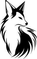 Fox, Minimalist and Simple Silhouette - illustration vector