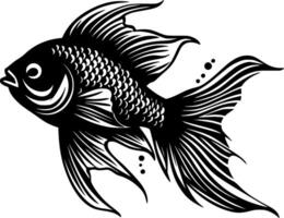 Goldfish, Minimalist and Simple Silhouette - illustration vector