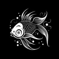 Goldfish, Minimalist and Simple Silhouette - illustration vector