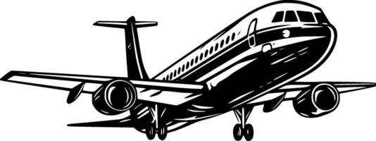 Plane, Minimalist and Simple Silhouette - illustration vector