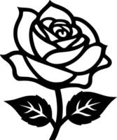 Rose, Minimalist and Simple Silhouette - illustration vector