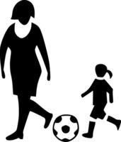 Soccer Mom - Minimalist and Flat Logo - illustration vector