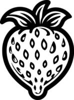 Strawberry, Minimalist and Simple Silhouette - illustration vector